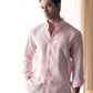 100% Linen Soft Touch Frosty Pink