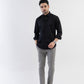 Solid Giza Satin Jet Black