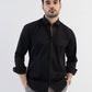 Solid Giza Satin Jet Black