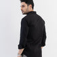 Solid Giza Satin Jet Black