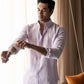 100% Linen Soft Touch Frosty Lilac