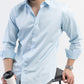 Solid Giza Satin Celeste Blue