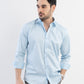 Solid Giza Satin Celeste Blue