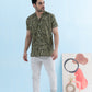 Coastline Hemp Cuban Shirt in Forest Green