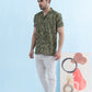 Coastline Hemp Cuban Shirt in Forest Green