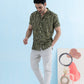 Coastline Hemp Cuban Shirt in Forest Green
