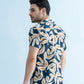 Coastline Hemp Cuban Shirt in Sunset Navy