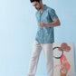 Coastline Hemp Cuban Shirt in Blue Wave