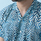 Coastline Hemp Cuban Shirt in Blue Wave