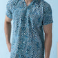 Coastline Hemp Cuban Shirt in Blue Wave