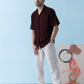 Ripple Cuban Collar Forest brown Shirt