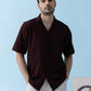 Ripple Cuban Collar Forest brown Shirt