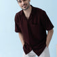 Ripple Cuban Collar Forest brown Shirt