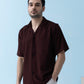 Ripple Cuban Collar Forest brown Shirt