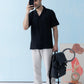 Ripple Cuban Collar Jet black Shirt