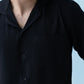 Ripple Cuban Collar Jet black Shirt