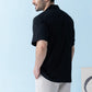 Ripple Cuban Collar Jet black Shirt