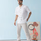 AirKnit Cuban Collar Shirt in Santorini White