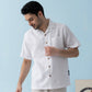 AirKnit Cuban Collar Shirt in Santorini White