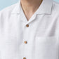AirKnit Cuban Collar Shirt in Santorini White