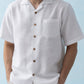 AirKnit Cuban Collar Shirt in Santorini White
