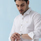 Conquest White Linen Blend Shirt