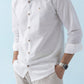 Conquest White Linen Blend Shirt