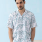 Blue Wave Cuban Collar Shirt