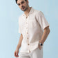 AirKnit Cuban Collar Shirt in Rose Beige
