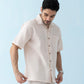 AirKnit Cuban Collar Shirt in Rose Beige