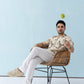 Coastline Hemp Cuban Shirt in Ivory Blossom