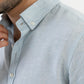 100% Linen Soft Touch Frosty Blue Shirt