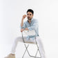 100% Linen Soft Touch Frosty Blue Shirt