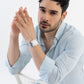 100% Linen Soft Touch Frosty Blue Shirt