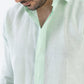 100% Linen Soft Touch Relaxed Fit Shirt in Cool Mint
