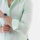 100% Linen Soft Touch Relaxed Fit Shirt in Cool Mint