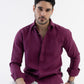 100% Linen Soft Touch Relaxed Fit Shirt in Mulberry Mist