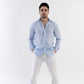 100% Linen Soft Touch Sky Blue Shirt