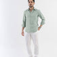 100% Linen Soft Touch Shirt in Lust Sage