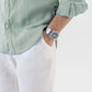 100% Linen Soft Touch Shirt in Lust Sage