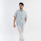 AirKnit Cuban Collar Shirt in Baby Blue