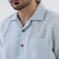 AirKnit Cuban Collar Shirt in Baby Blue