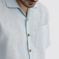 AirKnit Cuban Collar Shirt in Baby Blue