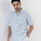 AirKnit Cuban Collar Shirt in Baby Blue