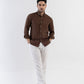 100% Linen Soft Touch Pecan Brown Shirt