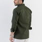 Conquest Olive Green Linen Blend Shirt