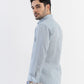 The Monaco Linen Striped Shirt in Amalfi Blue