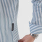 The Monaco Linen Striped Shirt in Amalfi Blue
