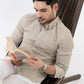 The Monaco Linen Striped Shirt in Sage Green