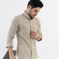 The Monaco Linen Striped Shirt in Sage Green